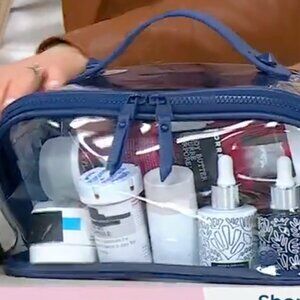 Samantha Brown Blue clear Make up bag new with tags